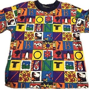 Bonz vintage Colorful Kids Short Sleeve Tee fun print